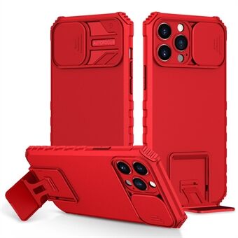 For 12 Pro Max  Two Angle Adjustment Vertical Kickstand PC + TPU Phone Case with Camera Sliding Cover