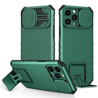 For 12 Pro Max  Two Angle Adjustment Vertical Kickstand PC + TPU Phone Case with Camera Sliding Cover