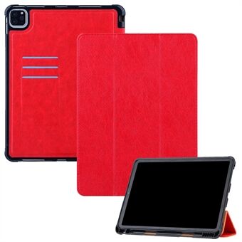 Tri-fold Stand Læder Tablet Cover Smart Case med Pen Slot til iPad Pro  (2021)/(2020)/(2018)/Air (2020)