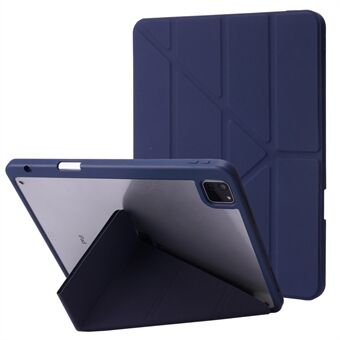 For Pro  (2021)/(2020)/(2018) Tablet Case Auto Wake/Sleep Origami Stand PU Leather + Acrylic Cover