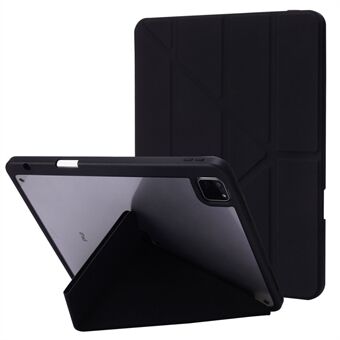 For Pro  (2021)/(2020)/(2018) Tablet Case Auto Wake/Sleep Origami Stand PU Leather + Acrylic Cover