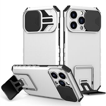 For 13 Pro  Camera Slider Design Adjustable Vertical Kickstand Phone Case PC + TPU Protective Cover