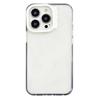 For 13 Pro Etui Slankt Transparent PC + TPU Telefoncover Krøllet Linseramme