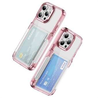 For 13 Pro Etui Flip Kort Slot TPU + Akryl Klar Telefon Cover