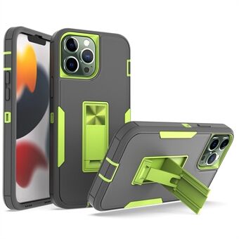 For 13 Pro Max  Back Shell, Impact Resistant PC + TPU Hybrid Phone Cover with Integrated Kickstand Car Mount Metal Sheet Case