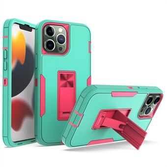 For 13 Pro Max  Back Shell, Impact Resistant PC + TPU Hybrid Phone Cover with Integrated Kickstand Car Mount Metal Sheet Case