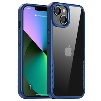 IPAKY Til iPhone 14  Anti-ridse TPU+PC-telefoncover Ultra Slim Back Cover Support Trådløs opladning