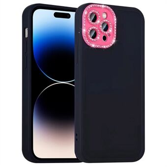 Til 14 Pro Anti-drop TPU + PC Hybrid Cover Rhinestone Decor Præcis udskæring Kamera Len Beskyttelse Telefon Cover