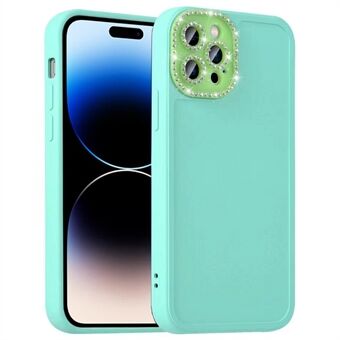 Til 14 Pro Anti-drop TPU + PC Hybrid Cover Rhinestone Decor Præcis udskæring Kamera Len Beskyttelse Telefon Cover