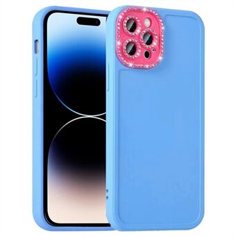 Til 14 Pro Anti-drop TPU + PC Hybrid Cover Rhinestone Decor Præcis udskæring Kamera Len Beskyttelse Telefon Cover