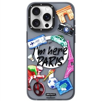 YOUNGKIT Jeg er her Paris Series Til 14 Pro Max Magnetisk Etui PC+TPU Telefon Cover IMD Design