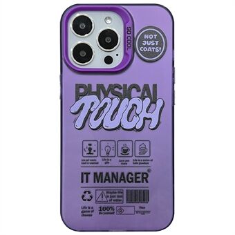 Til 14 Pro Max Mat Etui PC TPU Engelske Mærkater Trykt Telefon Bagside Cover