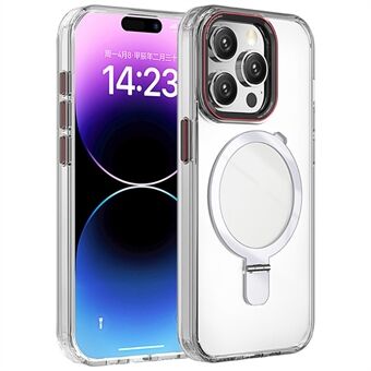 For 14 Pro Max Cover Magnetisk Kickstand Faldsikrings PC+TPU Gennemsigtig Telefoncover