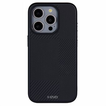 X-LEVEL For 14 Pro Max Etui Hård PC Anti-Ridse Telefon Cover Carbon Nano Fiber Tekstur