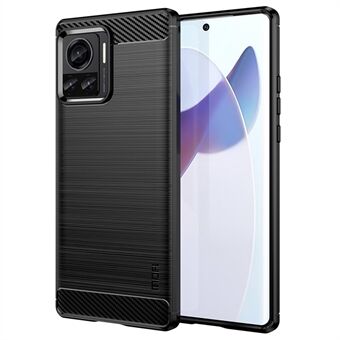 MOFI JK TPU Series-1 til Motorola Moto X30 Pro 5G / Edge 30 Ultra 5G / Edge X Børstet overflade Fleksibel TPU-etui Carbon Fiber Texture Anti-drop telefoncover