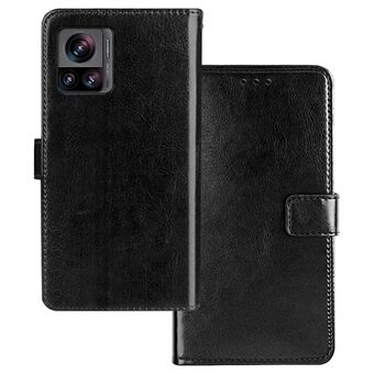 IDEWEI til Motorola Edge 30 Ultra 5G / Moto X30 Pro 5G Crazy Horse Texture Stand etui PU-læder Fuld beskyttelsescover