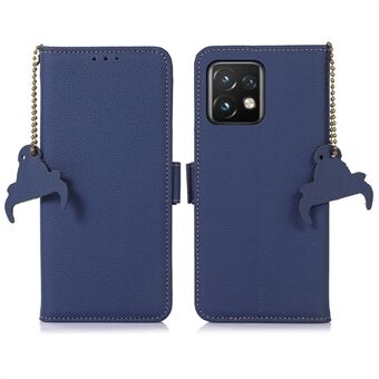 Til Motorola Edge 40 Pro 5G / Moto X40 5G Wallet Stand Ægte Læder Mobilcover med Dobbel Magnetisk Lukning og RFID-blokering