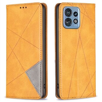 Til Motorola Edge 40 Pro 5G / Moto X40 5G præget mønster PU læder kortholder samlende telefonstativ cover.