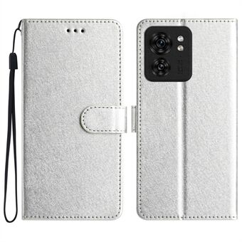 Til Motorola Edge 40 5G mobiltelefoner: Silkestruktur læder flip wallet cover