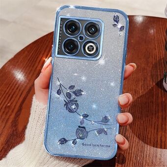 KADEM til OnePlus 10 Pro 5G Etui Glitter TPU Telefoncover med Rhinestone Dekoration