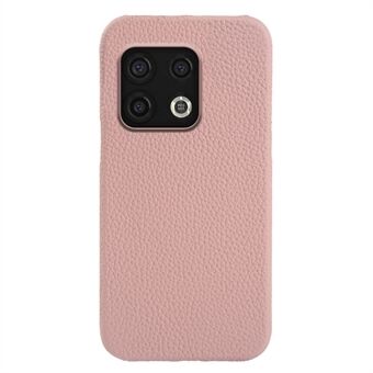 For OnePlus 10 Pro 5G Drop-proof Phone Case Ægte Ko Læder+PC Magnetisk Cover