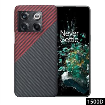 Til OnePlus Ace Pro 5G / 10T 5G Aramid Fiber Mobiltelefon Etui 1500D Groft Tekstureret Cover med Stort Objektivudskæring - Rød+Sort