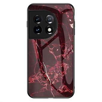 Hærdet glas + pc + TPU-telefoncover til OnePlus 11 5G, marmormønsterudskrivning Dropsikkert smartphonecover