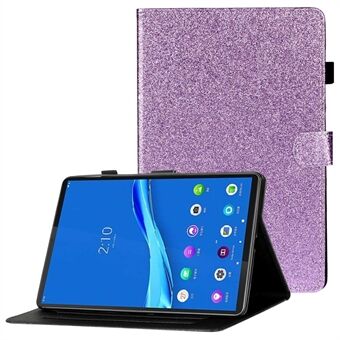 Ridsefrit Etui til Lenovo Tab M10 Plus (3rd Gen) / Xiaoxin Pad 2022 10,6 tommer Anti-Fald Stand Etui Tablet Lædercover med Kortlommer / Glimmereffekter