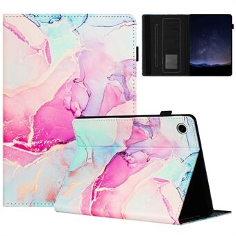 For Lenovo Tab M10 Plus (3rd Gen) Etui Auto Vækning / Dvale PU Læder Folio Stand Cover Marmor Mønster