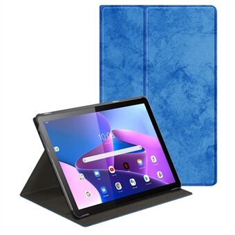 Til Lenovo Tab M10 (Gen 3) 10.1 328F Solid Farvet Etui Tekstureret Overflade Stødsikker Magnetisk Absorption Tablet Cover med 360-graders Roterende Stativ