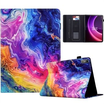 Til Lenovo Tab P11 Gen 2 TB-350 / Xiaoxin Pad Plus (2023) Etui Mønstret Print Kort Holder Læder Tablet Stativ Cover