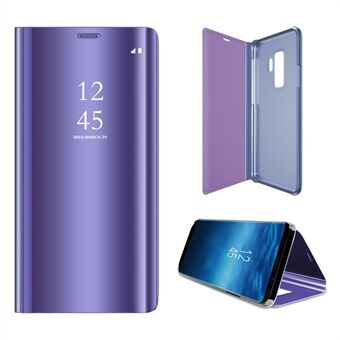 Til Samsung Galaxy S9+ belagt spejl Overfladeinformation Se Smart læderetui tilbehør