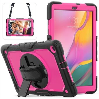 PC Silikone Kickstand Etui med Rem Skærmbeskytter til Samsung Galaxy Tab A 10.1 (2019) SM-T510/T515