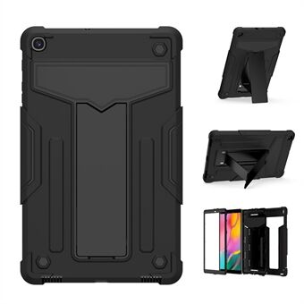 Foldbar holder Kontrastfarve Anti-støv PC Silikone Tablets Cover til Samsung Galaxy Tab A 10.1 (2019)