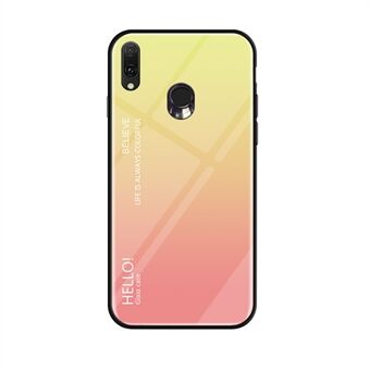 Til Samsung Galaxy A20e Gradient Color Tempered Glass + PC + TPU Hybrid Protective Case