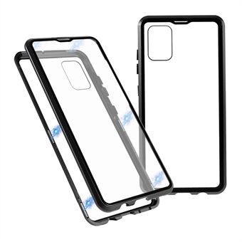 Metalramme + Hærdet glas mobiltelefon etui til Samsung Galaxy A51