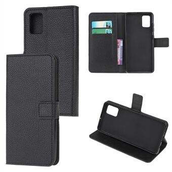 Litchi Grain Wallet Flip Læderetui med stativ til Samsung Galaxy A71 5G SM-A716