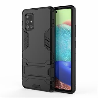 Plast + TPU etui med støtteben til Samsung Galaxy A71 5G SM-A716 - Sort