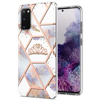 Anti-ridse Stilfuldt marmordesign IMD IML galvanisering, blød TPU-telefoncover til Samsung Galaxy S20