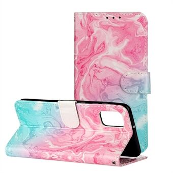 Mønstertryk Læder Pung Cover Mobiltelefon etui til Samsung Galaxy A41 (global version)