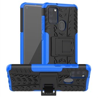 Cool Tire Pattern PC + TPU Phone Case med Kickstand til Samsung Galaxy A21s