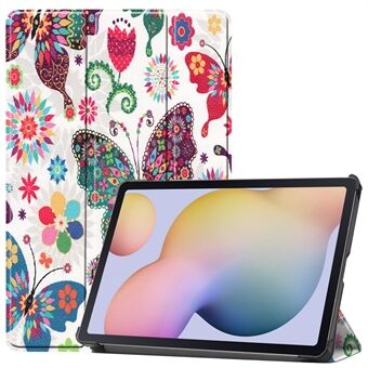 Mønstertryk PU Læder Tri-fold Stand Tablet Etui til Samsung Galaxy Tab S7 T870 / S8