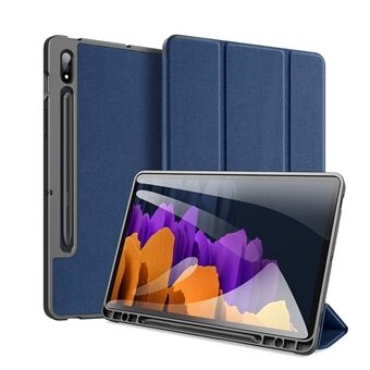 DUX DUCIS DOMO-serien Tri-fold Stand læder Smart Wake/Sleep taske med pen holdere til Samsung Galaxy Tab S7 T870 T875 / S8.