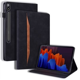 Til Samsung Galaxy Tab S9 FE / S9 / S8 / S7 PU Læder Forretnings Wallet Beskyttende Etui Stand Stødsikkert Cover med Pencil Holder