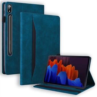 Til Samsung Galaxy Tab S9 FE / S9 / S8 / S7 PU Læder Forretningspung Beskyttende Etui Stativ Stødsikker Cover med Penholder