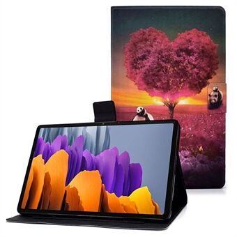 For Samsung Galaxy Tab S7 T870/Galaxy Tab S8 X700 X706 Anti-drop mønstret printer Læder Tablet Etui Beskyttende Cover