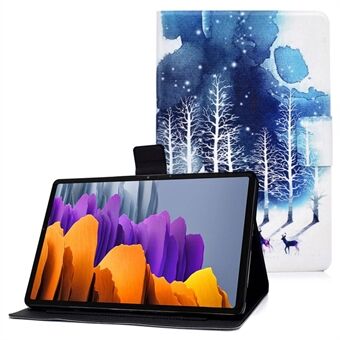 Til Samsung Galaxy Tab S7 T870/Galaxy Tab S8 X700 X706 Anti-drop Mønster Print Læder Tablet Etui Beskyttende Cover