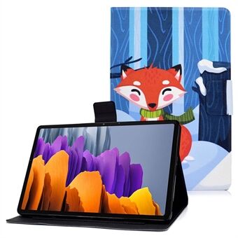 Til Samsung Galaxy Tab S7 T870/Galaxy Tab S8 X700 X706 Anti-slip Mønster Trykt Læder Tablet Etui Beskyttelsescover