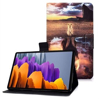 Til Samsung Galaxy Tab S7 T870/Galaxy Tab S8 X700 X706 Anti-drop Mønstertryk Læder Tablet Etui Beskyttende Cover