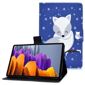 Til Samsung Galaxy Tab S7 T870/Galaxy Tab S8 X700 X706 Anti-fald Mønstertryk Læder Tablet Etui Beskyttende Cover